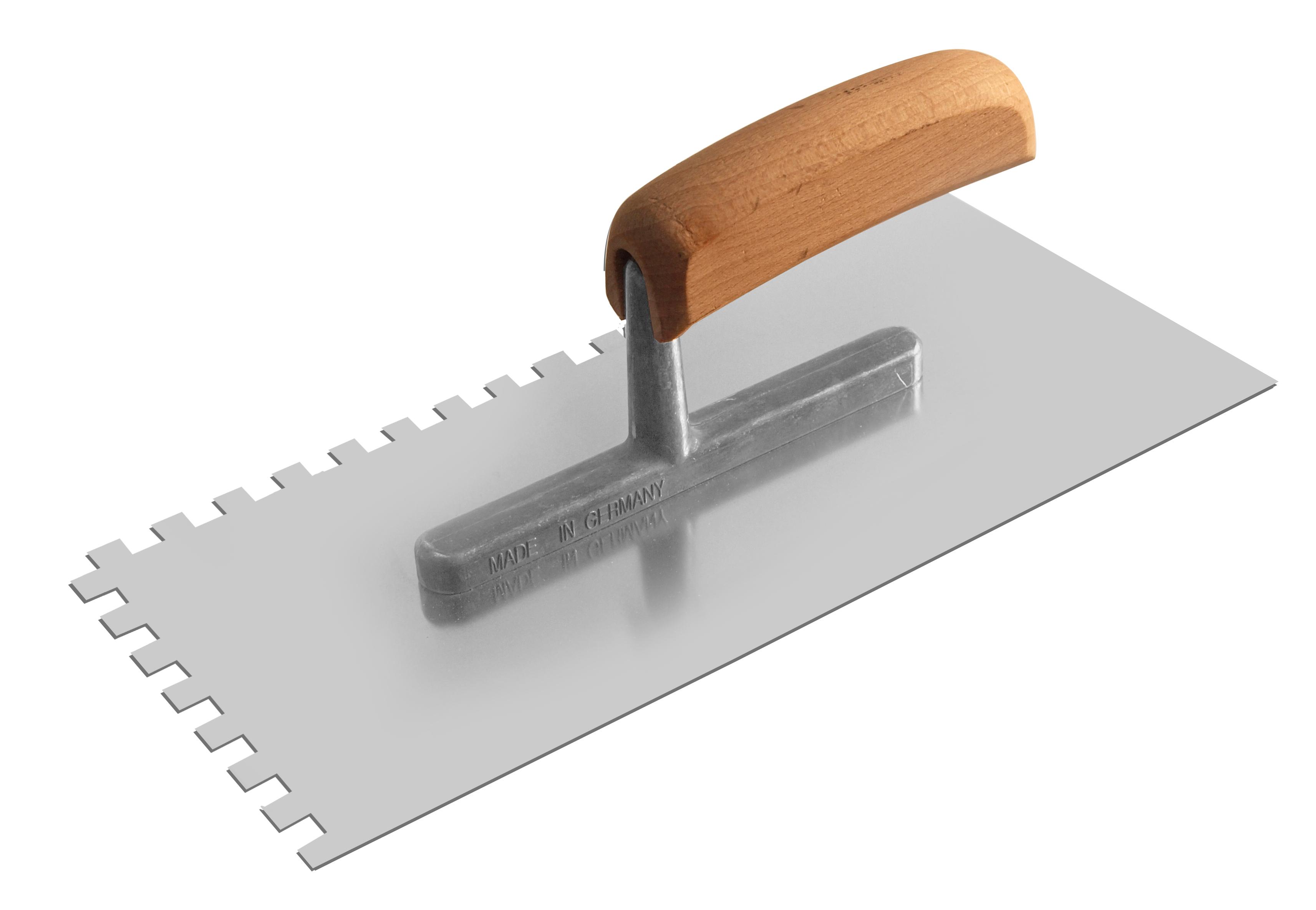 TECTOOL Glättekelle E15, rostfrei, Holz, 280x130x0,7mm