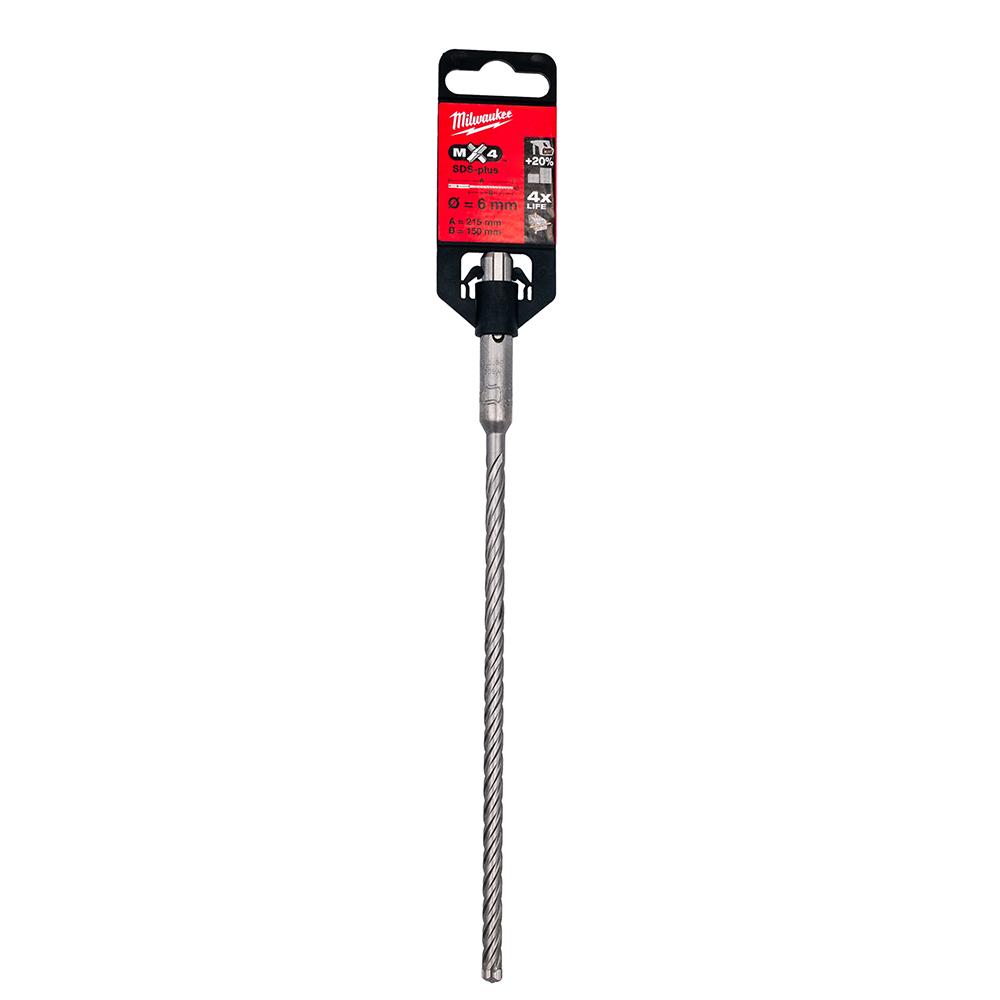 Milwaukee - Hammerbohrer MX4 SDS-Plus 6,0x215mm (4932352013) Milwaukee - Hammerbohrer MX4 SDS-Plus 6,0x215mm (4932352013)